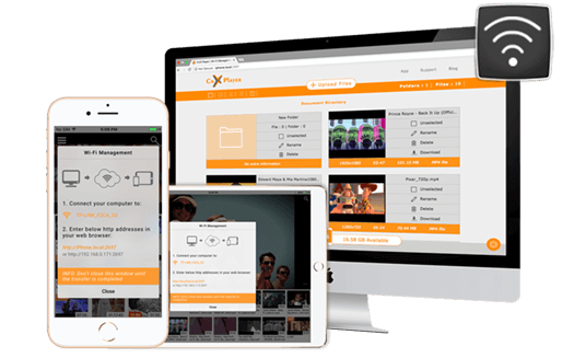 Wifi Video Transfer & Management | iOS (iPhone / iPad) | CnX Player