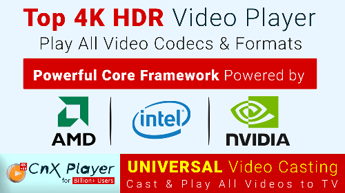 Intel Aided HW+ 4K Ultra HDR Video Player on Windows 10