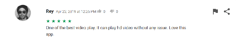 Archived CnX Player Android user review screenshot