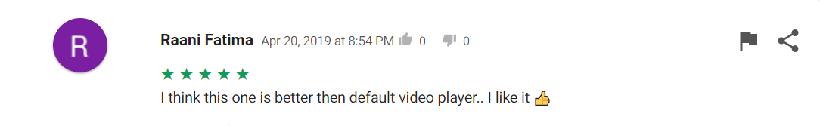 Archived CnX Player Android user review screenshot