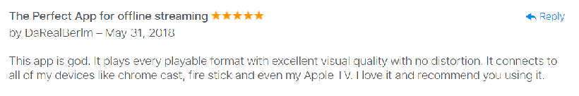 Archived CnX Player iPhone user review screenshot