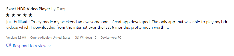 Archived CnX Player Windows user review screenshot