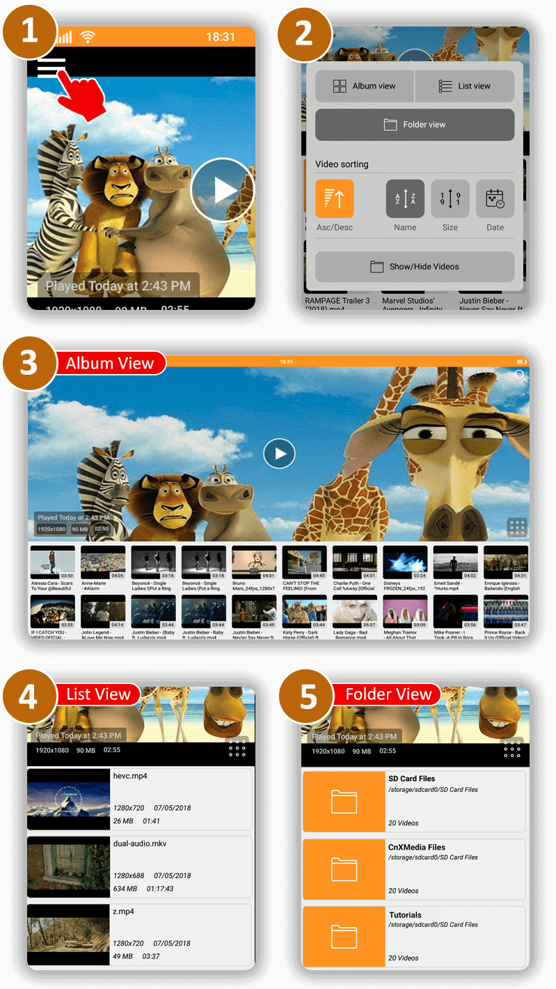 Personalized video view options