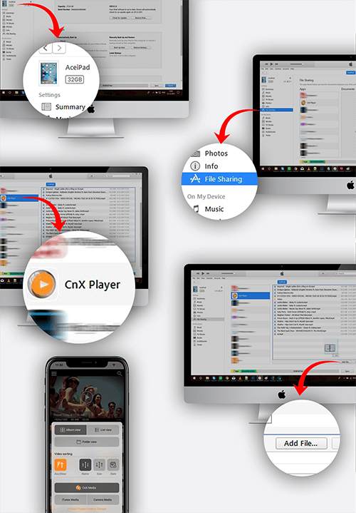Add media via File sharing