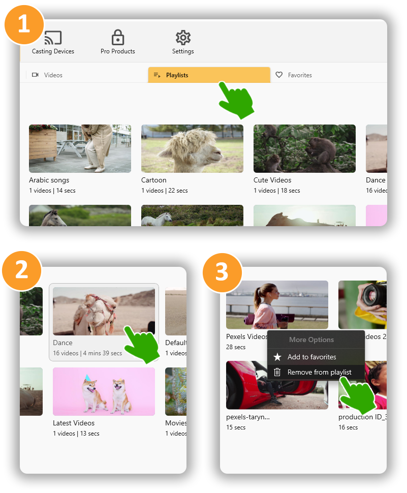 Remove videos from library