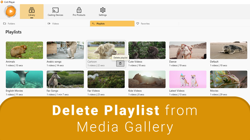 How to delete videos